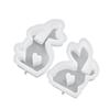 Easter Bunny Heart Candle Holder Silicone Mold for DIY Resin Casting