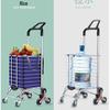 Portable Folding Water Bottle Trolley Cart - Compact Household Shopping Cart with Drawbar