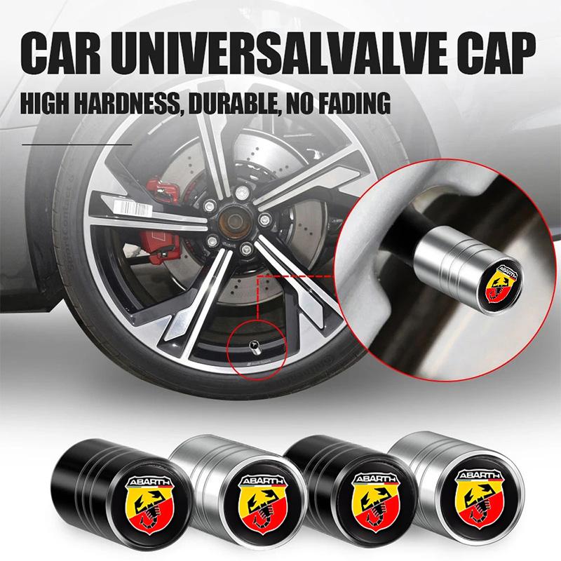4 ks Čepičky na ventilky pneumatik do auta Hliníkové čepičky na ventilky kol Pro Abarth 695 595 500 124 500 C Punto 125 500 595 695 Příslušenství