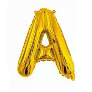 16 Inch Slim Gold Letter Aluminum Foil Balloon Bright Gold Wedding Decoration Film Balloon