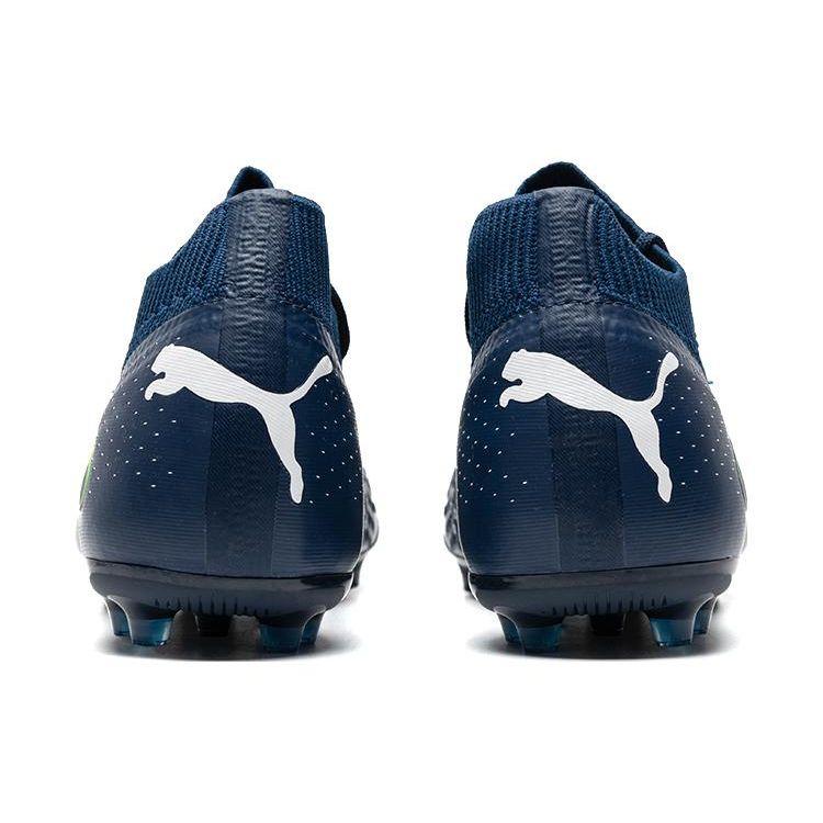 Puma Future Match Round Toe Comfortable MG (Rubber Short Studs) Shock Absorbing Durable Breathable Football Shoes Men Football Shoes Cyan 107373-03