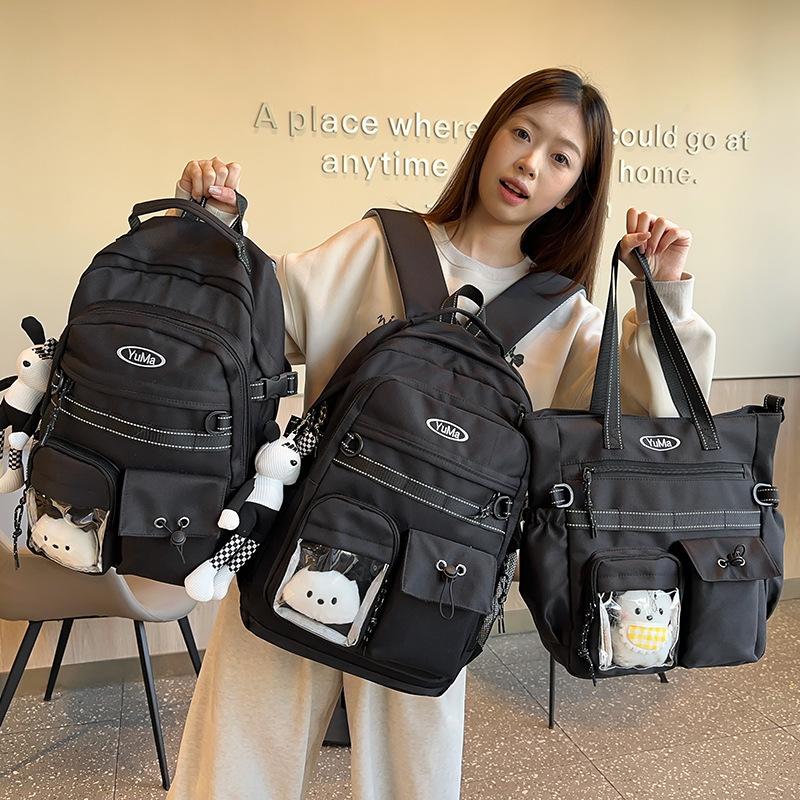 

Children s Schoolbags Elementary School Students Girls Junior High School Students Large Capacity Dirt and Pain Resistance Bag Letter Backpack