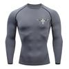 Cross Wings Print Compression Shirt for Men Christian Athletic Tshirt Sporty Tees Tops Gym Workout Running Baselayers Undershirt