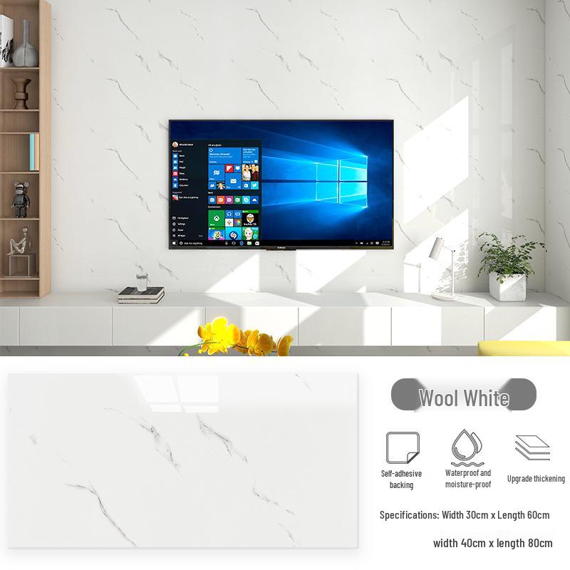 Imitation Marble Waterproof Self-Adhesive Wall Sticker for Kitchen and Bathroom Renovation