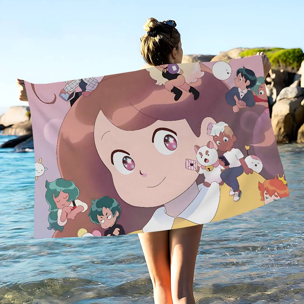 Bee And Puppycat Anime Big Microfiber Beach Towels Quick Dry Towel Sand Beach Towels Pool Towel for Travel Swim Pool Yoga