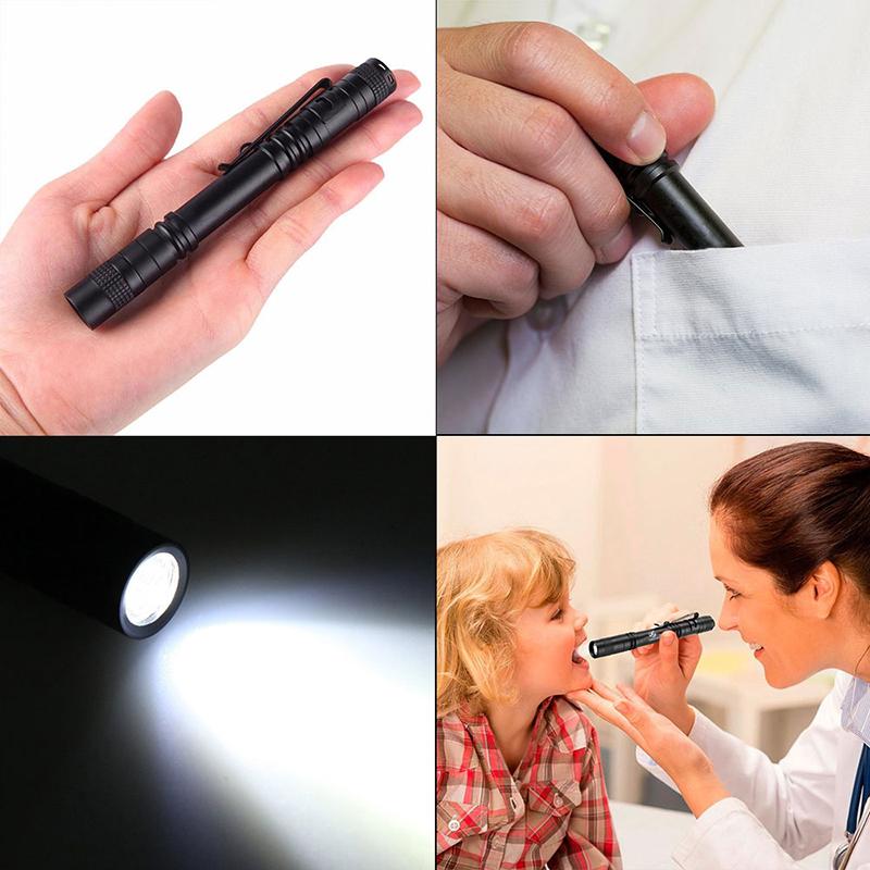 Mini LED Flashlight XPE Portable Zoom Pen Light Waterproof Torch Camping Emergency Outdoor Walking Lantern Keychain Flashlight