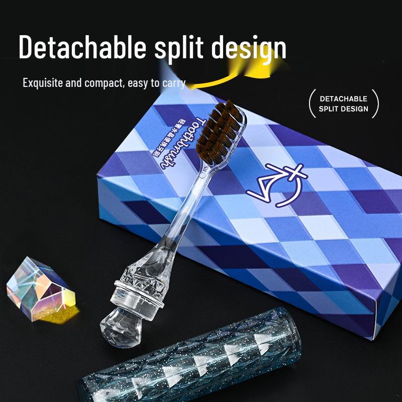 Portable Soft Bristle Toothbrush for Gum Care - 10,000 Bristles - Travel-Friendly Couple's Gift Set