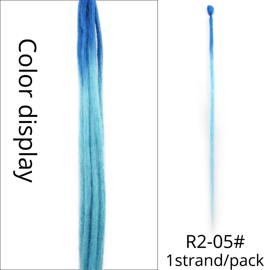 Estensioni Dreadlock fatte a mano al 100% Moda Reggae Capelli 20 pollici Morbidi Dreadlock all'uncinetto Trecce Capelli Ombre Colore 5 Pz / lotto