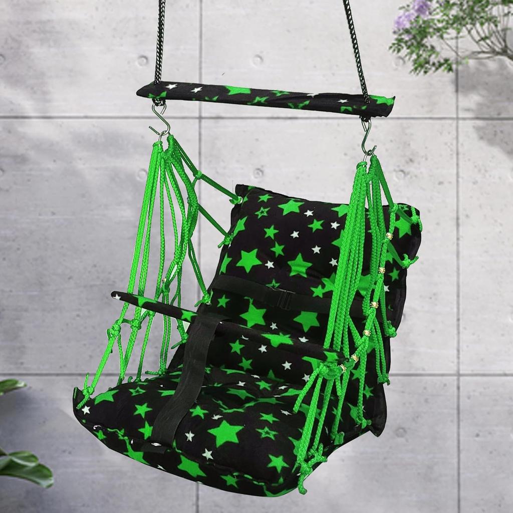 Bavlněná dětská houpačka pro děti Skládací a pratelná 1 až 5 let Dárek pro novorozeně Měkká houpačka s bezpečnostním pásem Snadno přenosná Bezpečnostní zámek