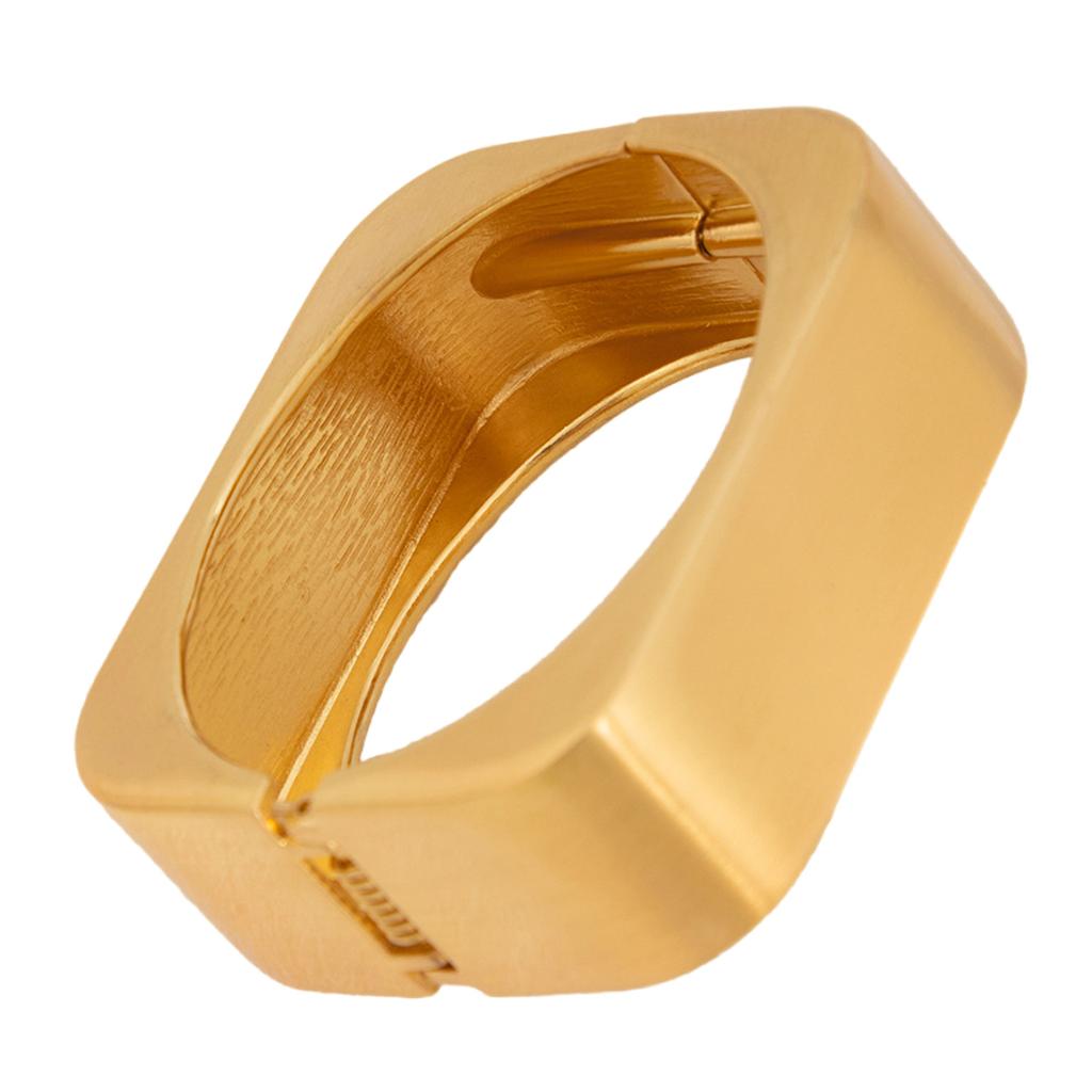 High Polish Geometric Bangle Bracelet Wide Square Cuff Jewelry Simple Square Wide Cuff Bangle For Women Comfort Fit