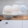 2-Cell Outdoor Portable Egg Storage Box Plastic Shock-Absorbing Anti Drop Egg Tray For Refrigerator Camping Picnic Daily Use