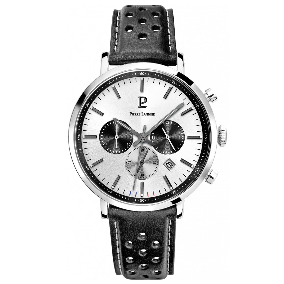 

Watch Chronograph BARON Leather Belt Punching Leather Black Imported [Pierre Lanier] Men s [Regular Product] (P219G123)