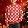 Boys Girls Christmas Print Crewneck Pullover Sweatshirt Casual Comfortable Athletic Top for Holiday