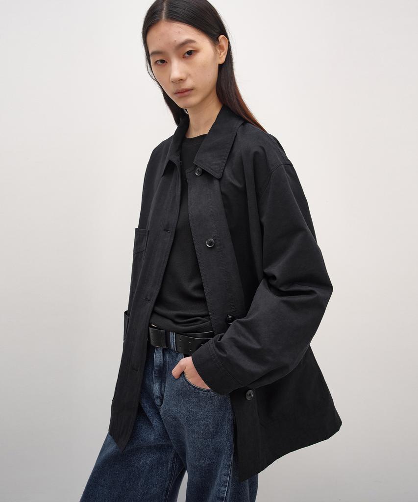 INSILENCE WOMEN French Cotton Work Jacket Black
