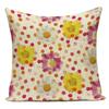 Polyester Decorative Throw Pillows Case Red Rose Purple Lavender Pillow Cover Flower Cushion Cover For Sofa Home Living Room