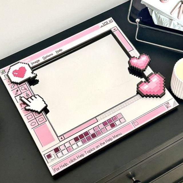 Momoi - Vintage App Makeup Mirror AF1003 - Type 01 - Pink - S