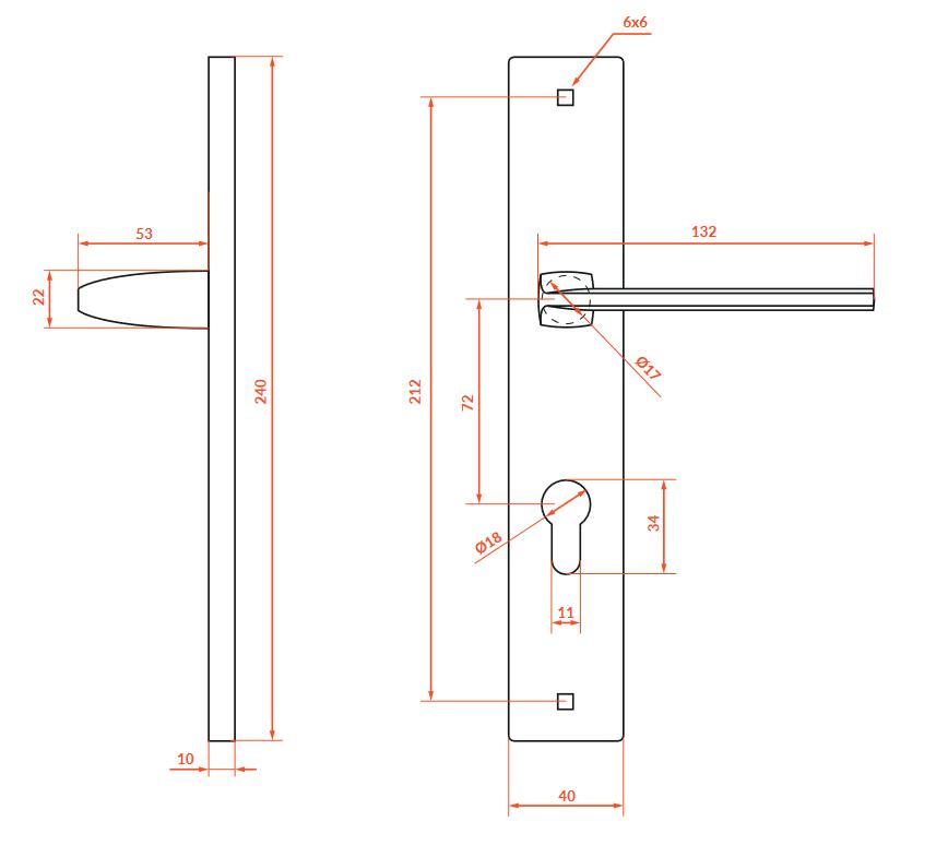 Internal Handle Interior Door Handle Black Zambia
