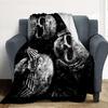 Skull Art Flannel Blanket Throw Blanket Soft Warm Sofa Bed Camping Car Home Decor Unique Christmas Gift C9302225