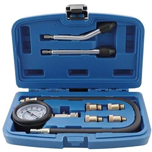 Kit compressiomètre pour moteurs à essence - BGS 9669 - Mesure de compression - Manomètre avec raccord rapide
