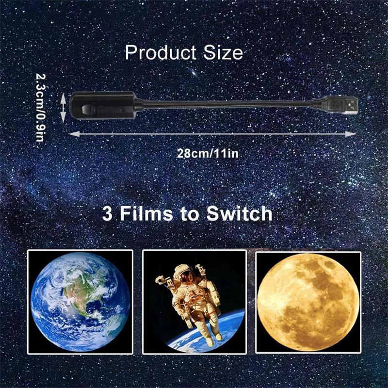 Přenosný USB LED Projektor Světlo Snové Kreativní Projekční Noční Světlo do Ložnice Ambientní Podkladové Světlo pro Sváteční Dekorace