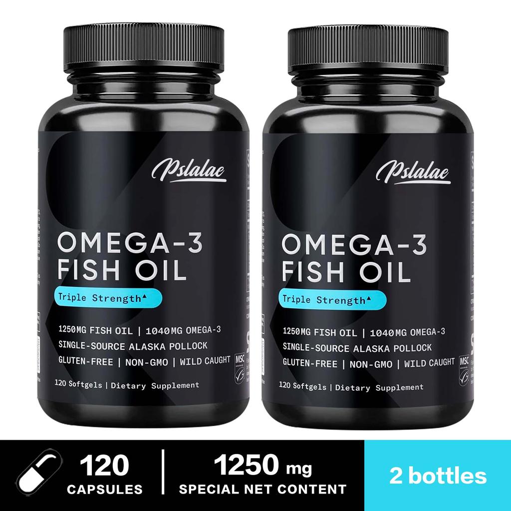 Pslalae - Omega-3 Fish Oil Capsules - Heart, Brain, and Joint Health
