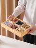 Japanese Style Round Bamboo Fiber 9-Grid Serving Tray