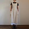 Women's Cotton Linen High Waist Long Apron Dress (2023)
