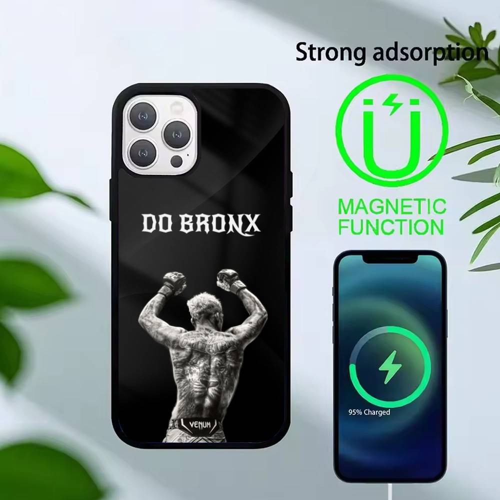Custodia per Telefono U-Ufc Charles Oliveira Per iPhone17,16,15,14,13 Plus,Pro Max Magnetica Per Ricarica Wireless Magsafe