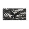 Vintage Tin Sign Bald Eagle American Flag Black White Retro Metal Plaque Wall Decor 30x15 cm