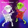 Wind-up Dancing Skeleton Toy Children Toddlers Desktop Mini 3D Print Shaking Skull Doll Spring Clockwork Toy Funny Birthday Gift Idea