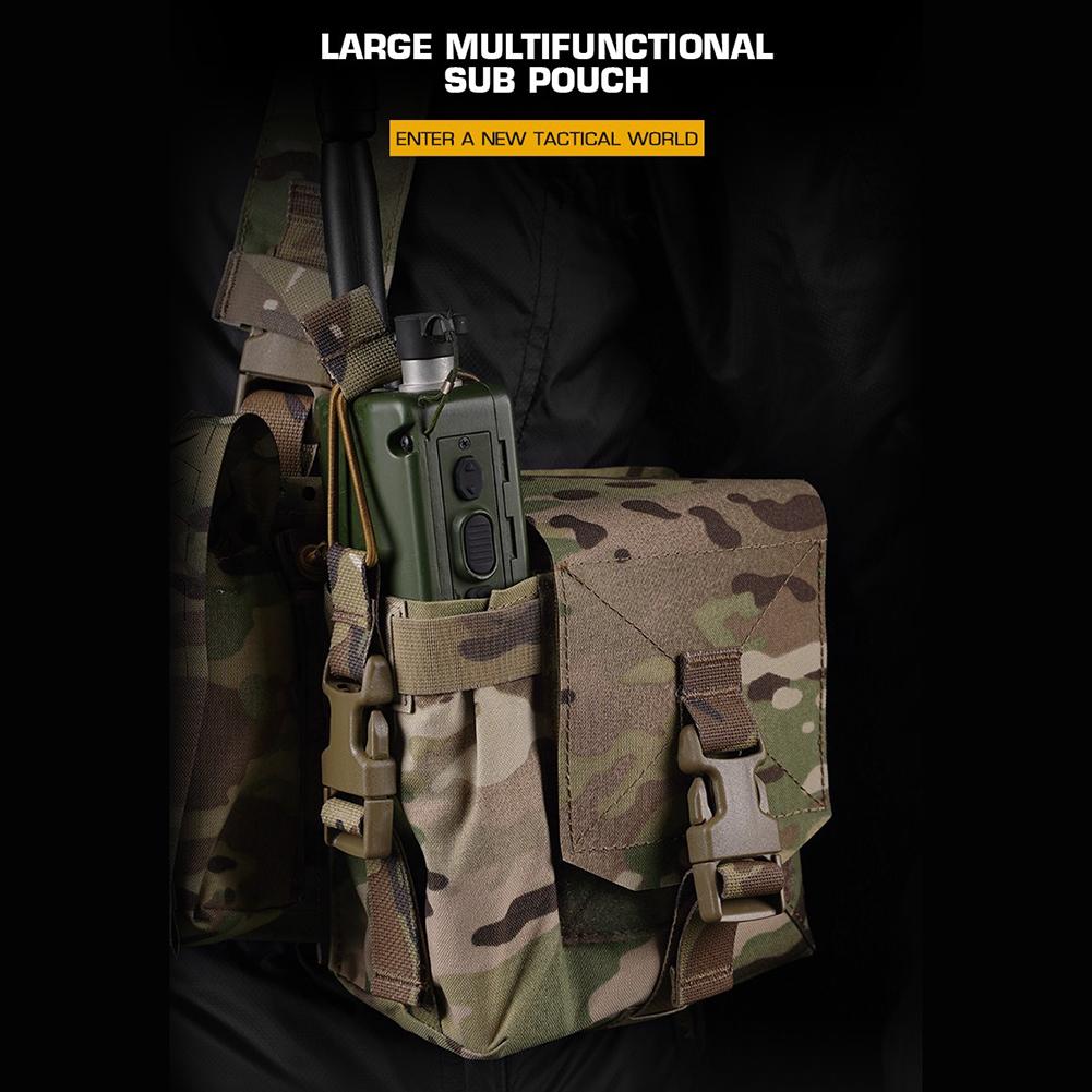 Airsoft Radio Pouch Quick Release Utility EDC Pouch Airsoft Vest Plate Carrier Bag Utility Tools Storage for Duty Belt Vest