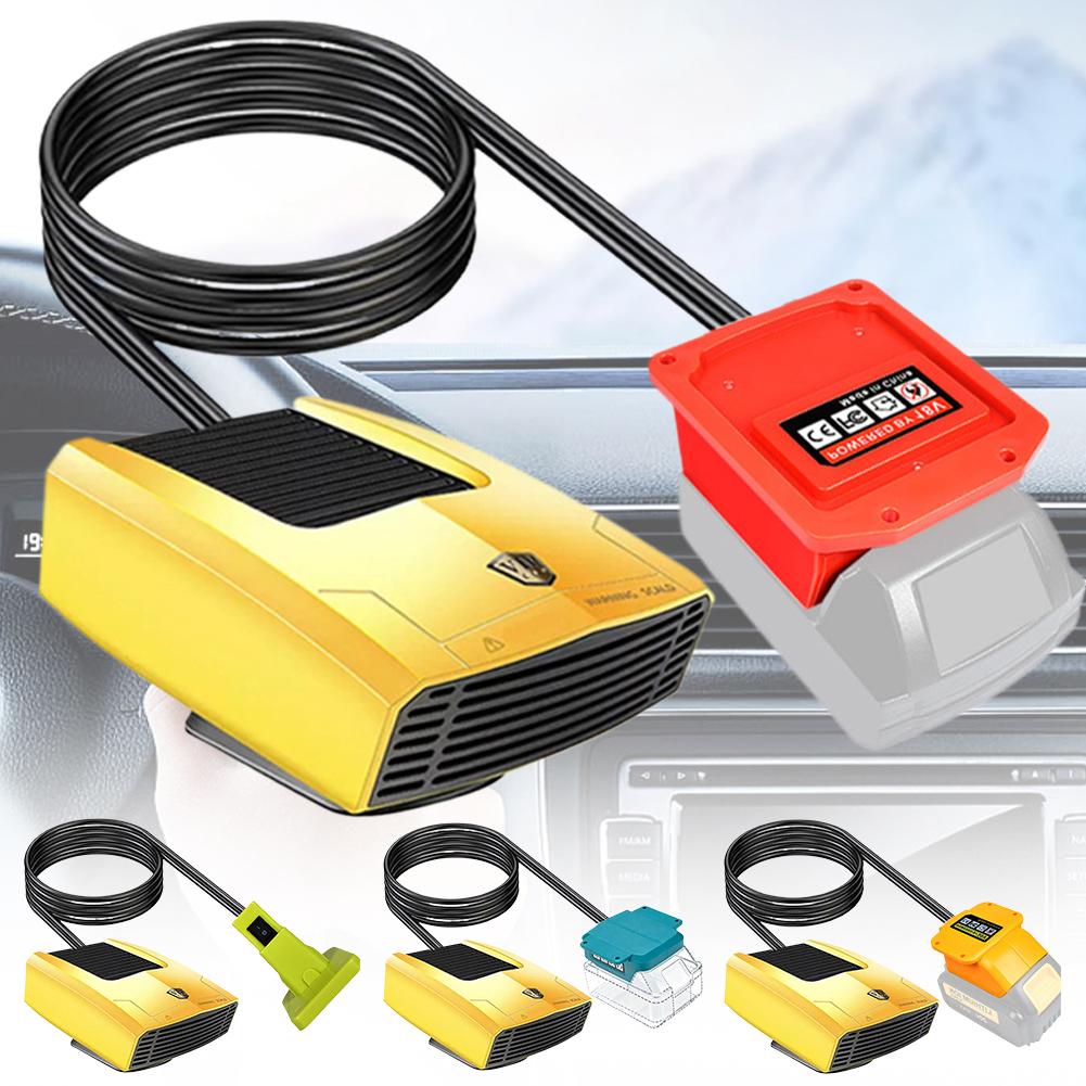 DC 12/24V Car Heater Electric Cooling Heating Fan Red/Black Winter Windshield Defogging Defroster For Makita Ect