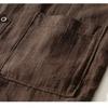 Chinese Style Long Sleeve Men Shirt Traditional Men Clothing Solid Color Stand Collar Cotton Linen Button Shirt Daily Casual Tops Big Pockets