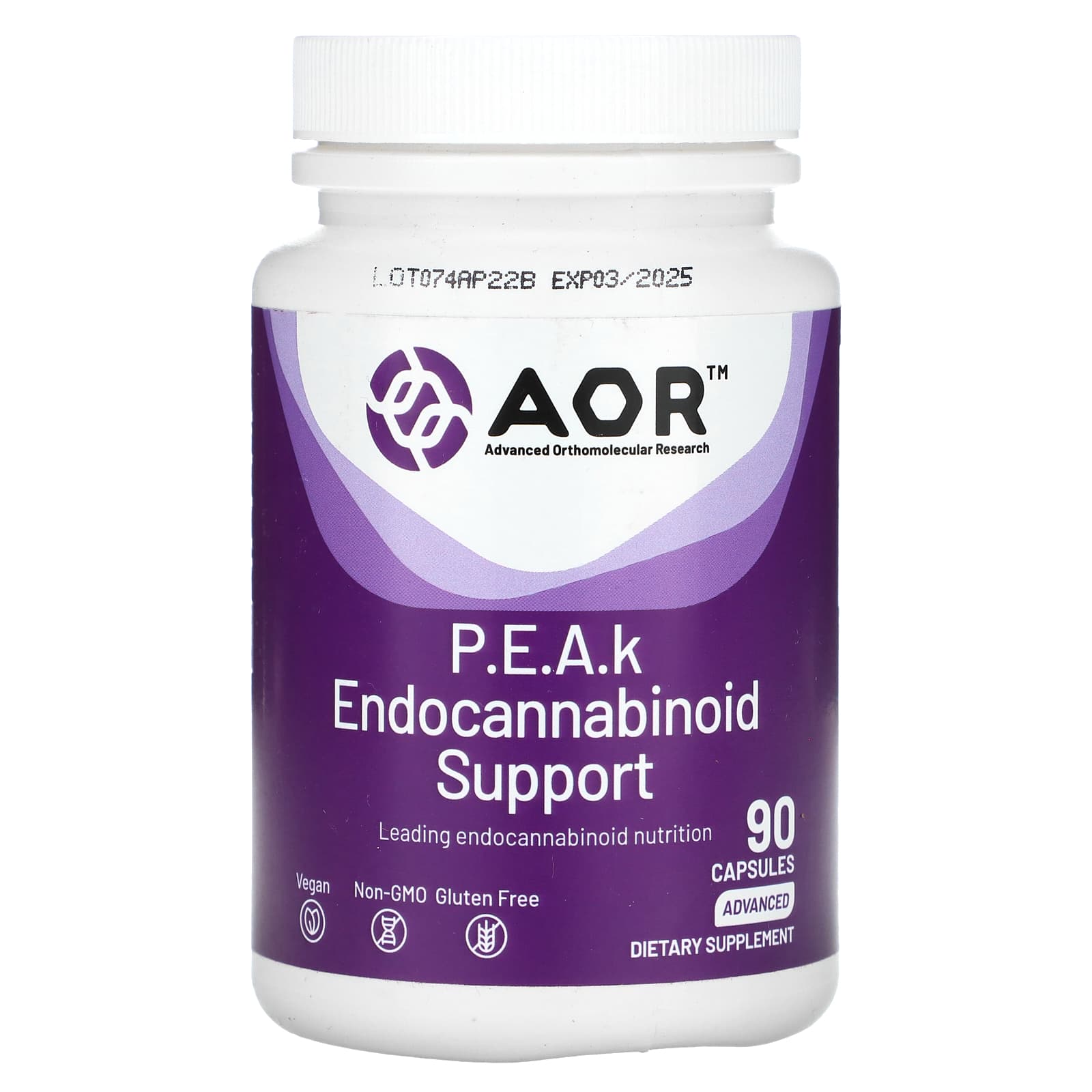 

Peak Endocannabinoid Support, Advanced, 90 Capsules