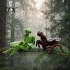 Fun Room Accessory Realistic Mantis Stuffed Animal Plush Toy, Bendable Leg Praying Insect Creative Gift for Kids Figure, Cute Doll Decor, Novelty