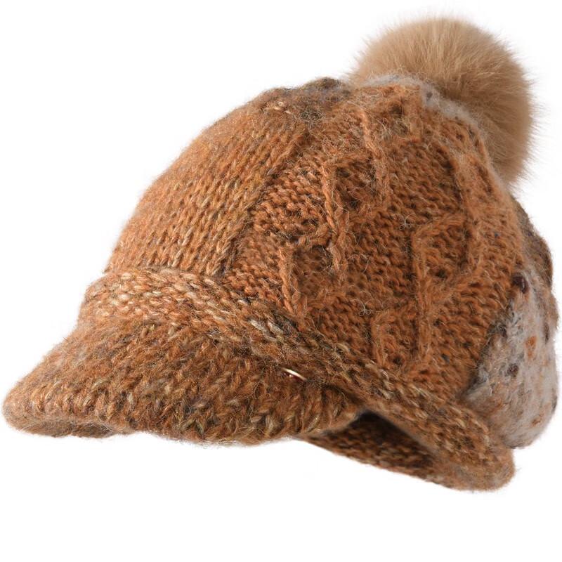 Женская вязаная беретка-утка Kenmont KM-9496 56-60cm