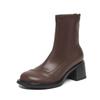 Krazing Pot Microfiber Winter Round Toe Modern Platform Size 33 Boots Size 43 Office Lady Women Fashion Ankle Boots