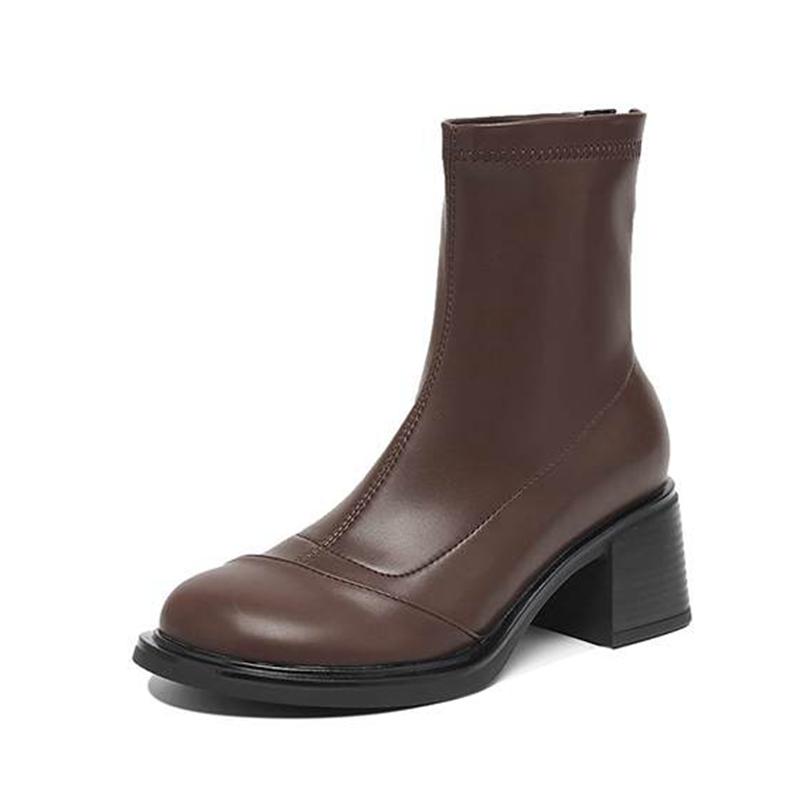 Krazing Pot Microfiber Winter Round Toe Modern Platform Size 33 Boots Size 43 Office Lady Women Fashion Ankle Boots