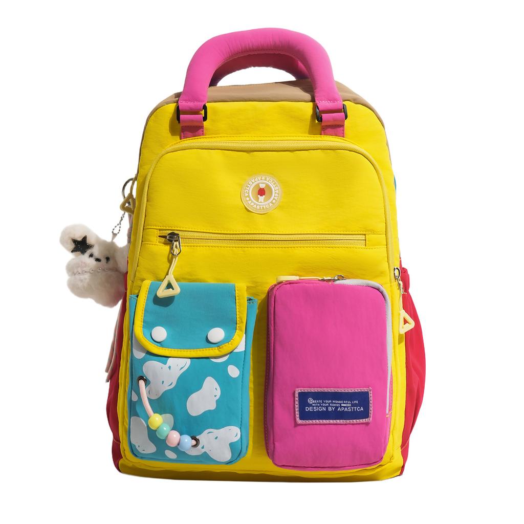 Schoolbag High-value schoolbag for junior high school students, female Japanese and Korean style ins, portable dual-purpose backpack for girls