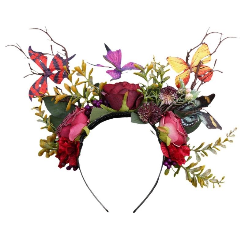 Butterfly Headband Fascinator Hat Monarchs Butterfly Headband Crowns Teas Party Halloween Costume Headpiece for Womens