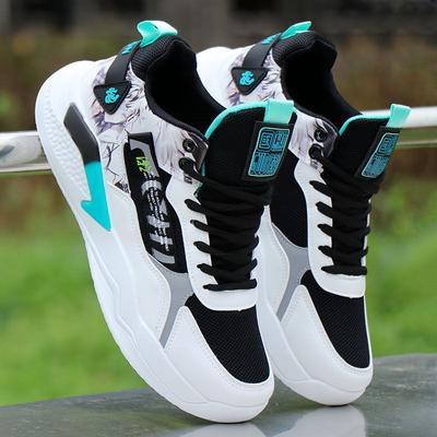 Pantofi de baschet de toamnă cu vârf înalt, din plasă respirabilă pentru bărbați, pantofi sport pentru bărbați în tendințe de comerț exterior, pantofi casual cu platformă la modă pentru bărbați