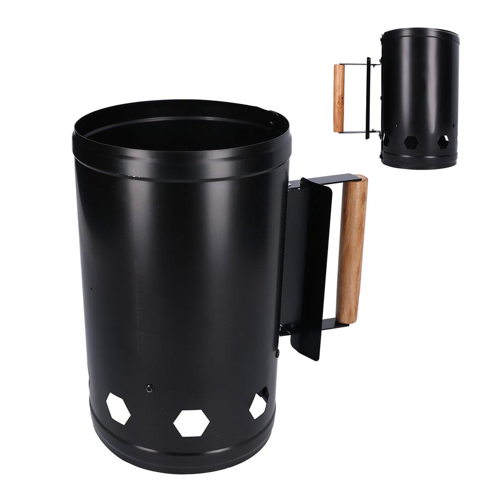 Chimney Starter Fast Ignition Safe Use Good Air Permeability Good Rust Resistance Charcoal Starter for BBQ Camping