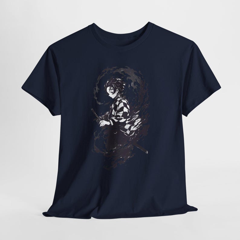 

Demon Slayer Tanjiro Kamado (Hinokami Kagura) Ink Wash Style Graphic T-Shirt, Casual Anime Streetwear Tee, Unisex Casual Top 4XL