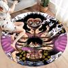 One Piece Monkey D Luffy Round Area Rug Carpet Rug For Living Room Bedroom Sofa Playroom Decor Nonslip Floor Mat
