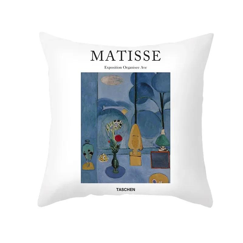 Obliečka na vankúš Portrét Maľba Poťahy na vankúše Slávna Maľba Matisse Dekoračný prehoz S Obývacia izba Domáca dekorácia x