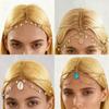 Türkisfarbenes Stirnband mit Quasten und Perlenpailletten - Haaraccessoire im exotischen Stil