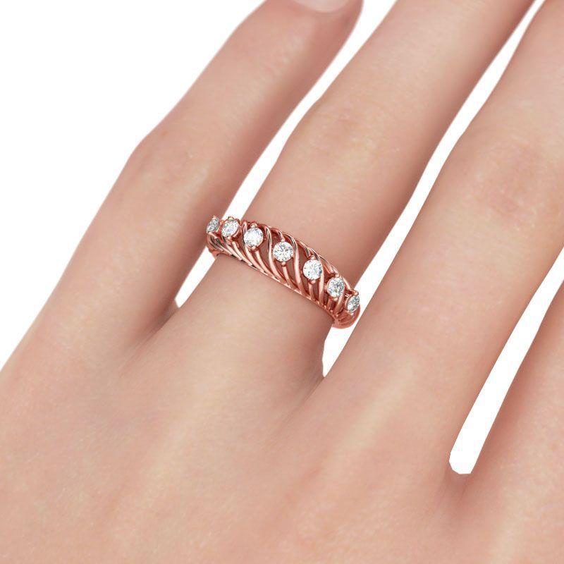 Ehering Modeschmuck Damenring eingelegt mit Super Flash Zirkonia Ring