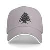 Lebanon Flag Black Symbol Baseball Cap  Unisex Custom DIY Trucker Hat Summer Street Style Kpop Rock Snapback Cap