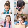 12 colorful camellia bead bubble hair bands (rose red, purple, blue, pink, green, yellow)