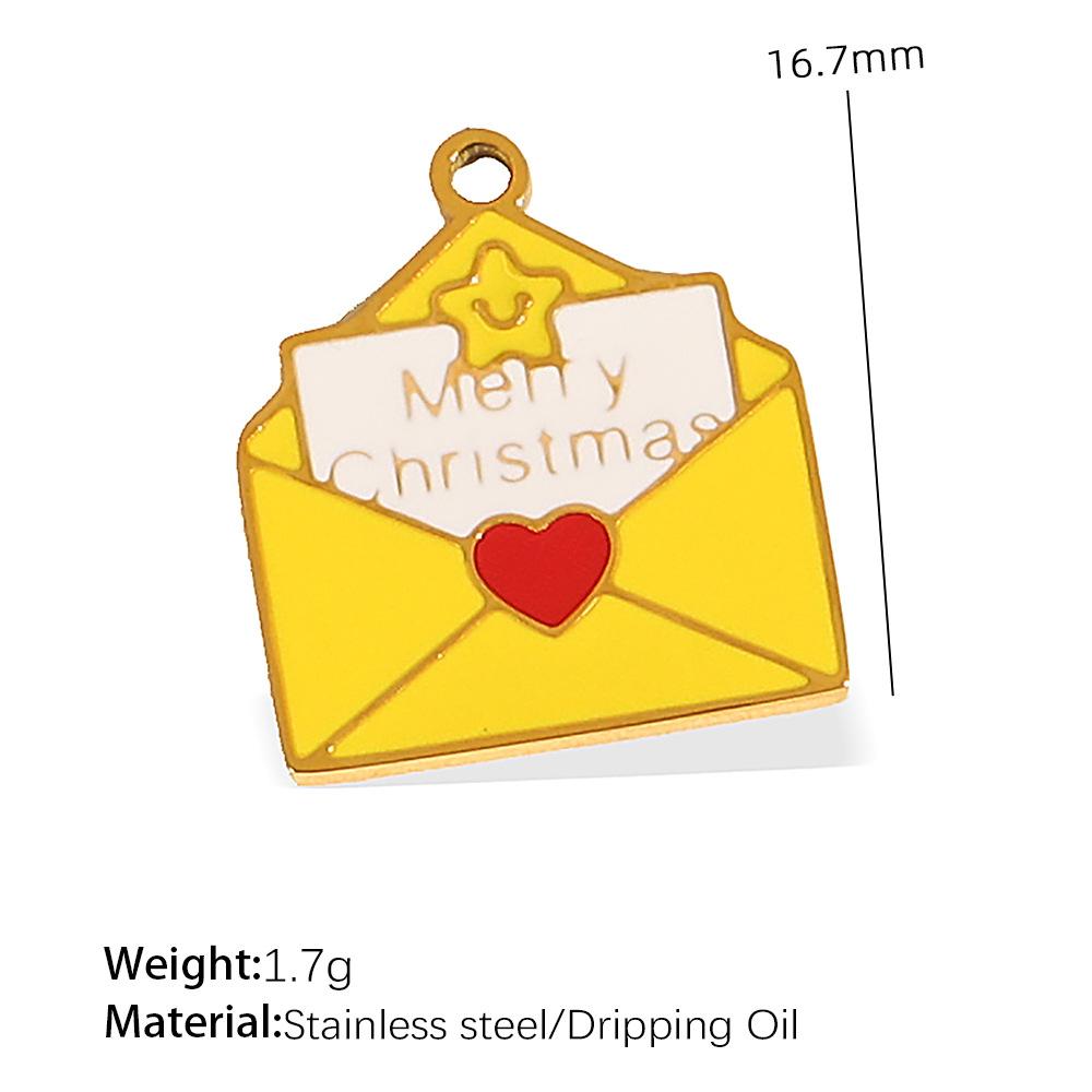Cartoon Christmas Series Necklace Bracelet Pendant Diy Jewelry Accessories Santa Bell Small Pendant